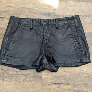 rag & bone Black Leather Women Shorts